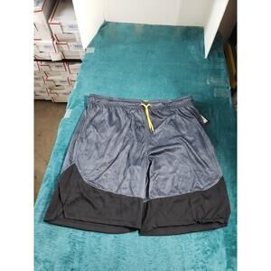 And1 Shorts Size Extra Large Mens Black Gray Basketball Elastic Waist Gym NWT